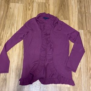 Brooks Bros sweater; no buttons; 17” bust; 25” shoulder to hem; lovely color!